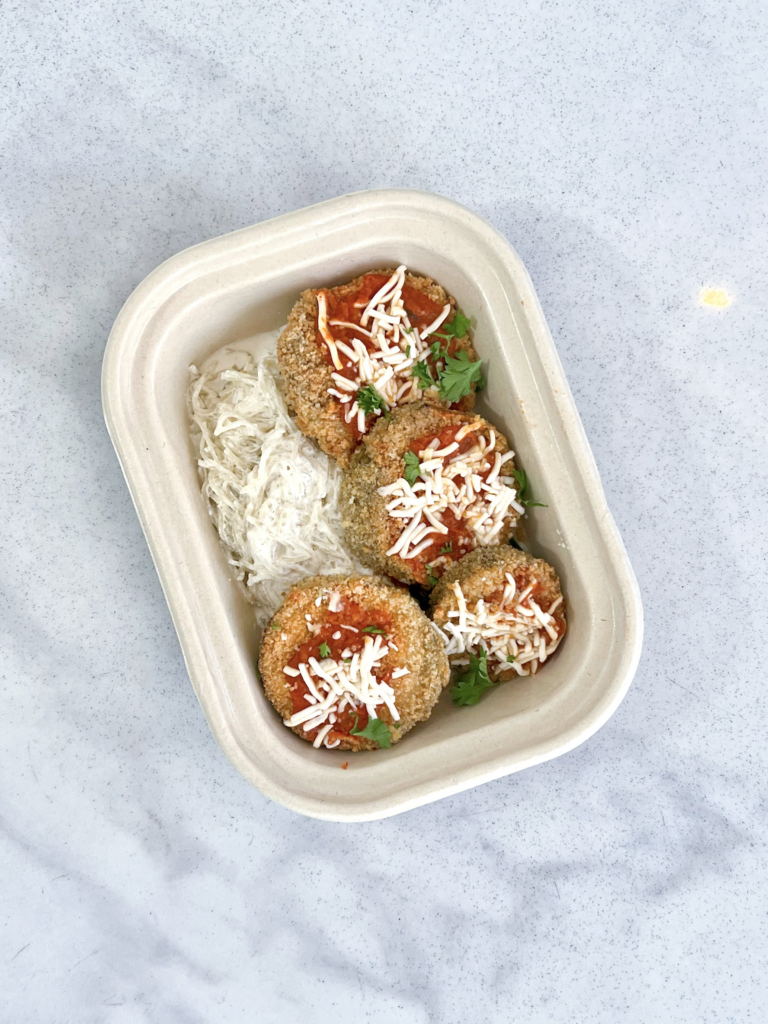 Crispy Eggplant + Vegan Alfredo LS Organics